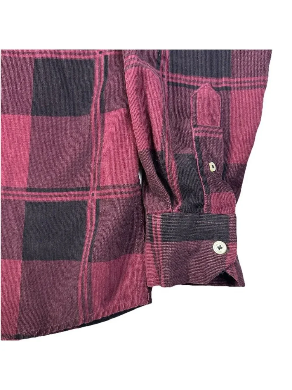 Polo Ralph Lauren Men’s XL Slim Oxblood Plaid Corduroy Button Up Shirt Tartan
